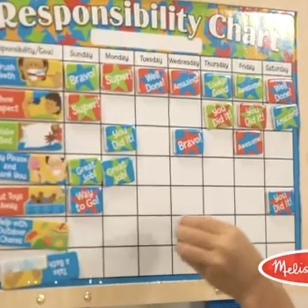Melissa & Doug Colorful Magnetic Responsibility Chart